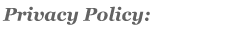 Privacy Policy